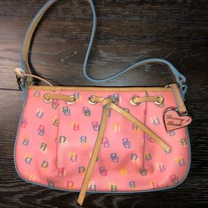 Small Pink Dooney & Bourke rainbow logo Purse
